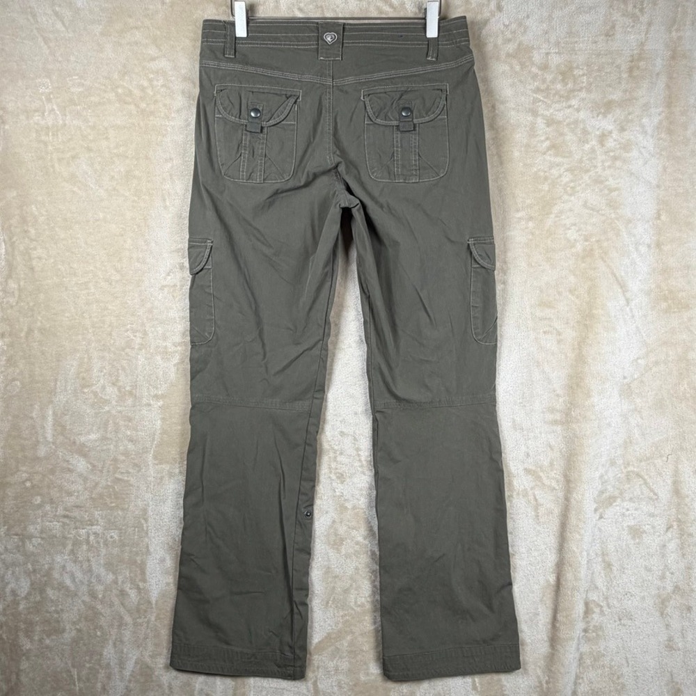 Kuhl Womens Cargo Pants Olive Green Roll Up Hiking Outdoor Utility Size 8R - Picture 2 of 11
